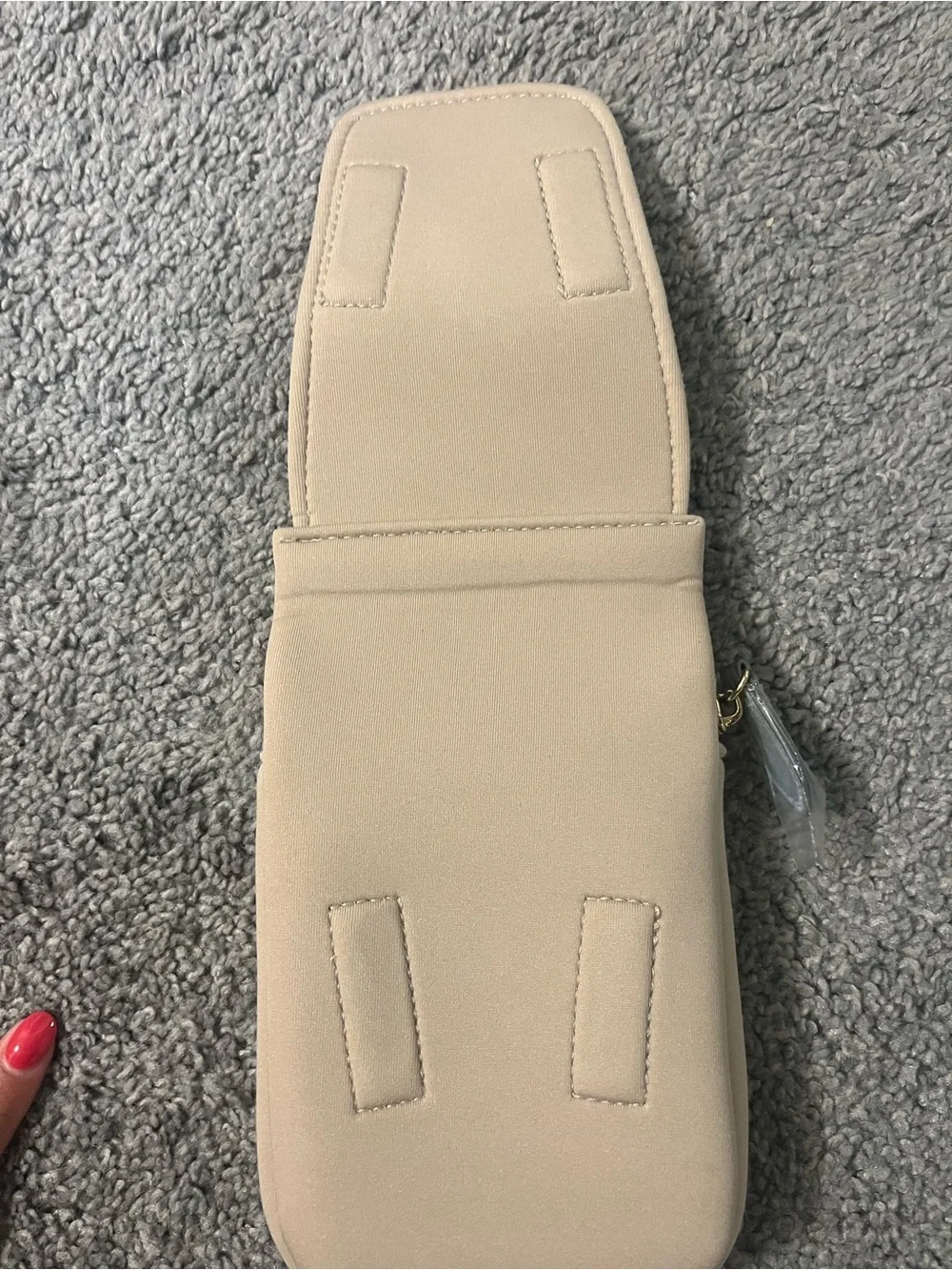Bolsetta Beige Mini Crossbody Pouch